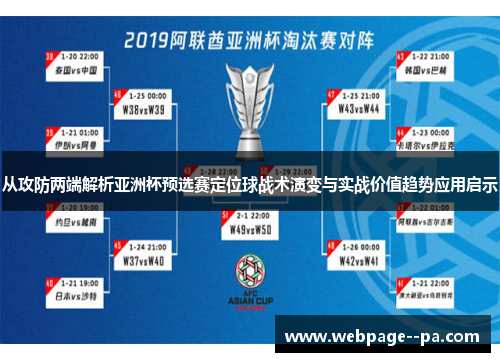 从攻防两端解析亚洲杯预选赛定位球战术演变与实战价值趋势应用启示